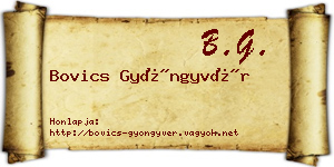 Bovics Gyöngyvér névjegykártya